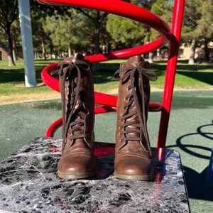 Target Dark Brown Lace-Up Women's Boots